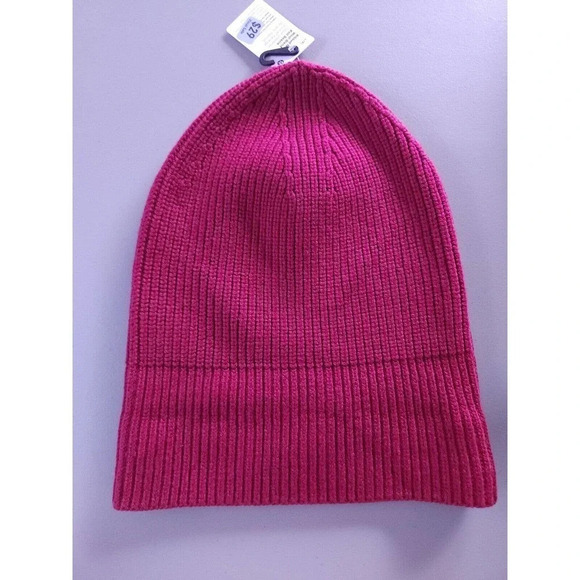 NWT Lululemon RIBBED MERINO WOOL BLEND KNIT BEANIE SZ L/XL Pomegranate - Picture 4 of 9